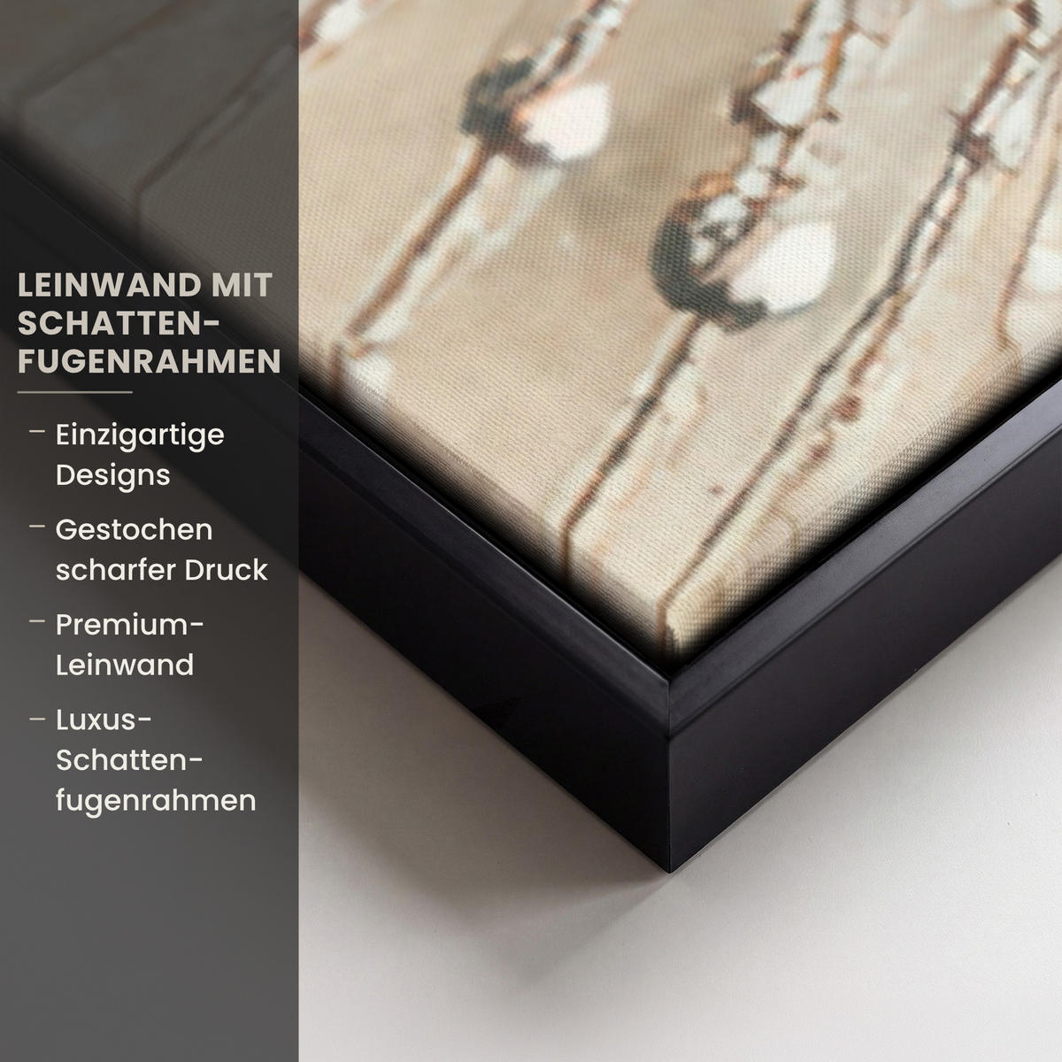 LEINWAND Bilder mit Rahmen - Löwenzahn - Abstrakt - Natur - Beige - 100x150 - Braun, Textil (100/150cm) - MuchoWow