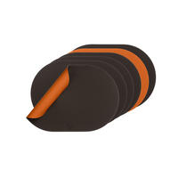 TISCHSET - 6er-Set - Recyceltes Leder in Orange und Schokolade - Orange, Textil (30/44.5cm) - Björn