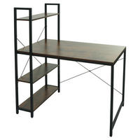 SCHREIBTISCH MIT REGAL eckig Braun - Braun, Holzwerkstoff (60/100/120cm) - MCW