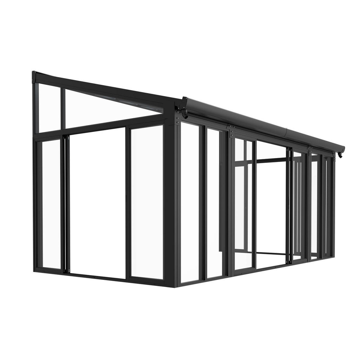 WINTERGARTEN 292 x 548 x 312 cm dunkelgrau - Dunkelgrau, Metall (552/312/290cm) - Juskys