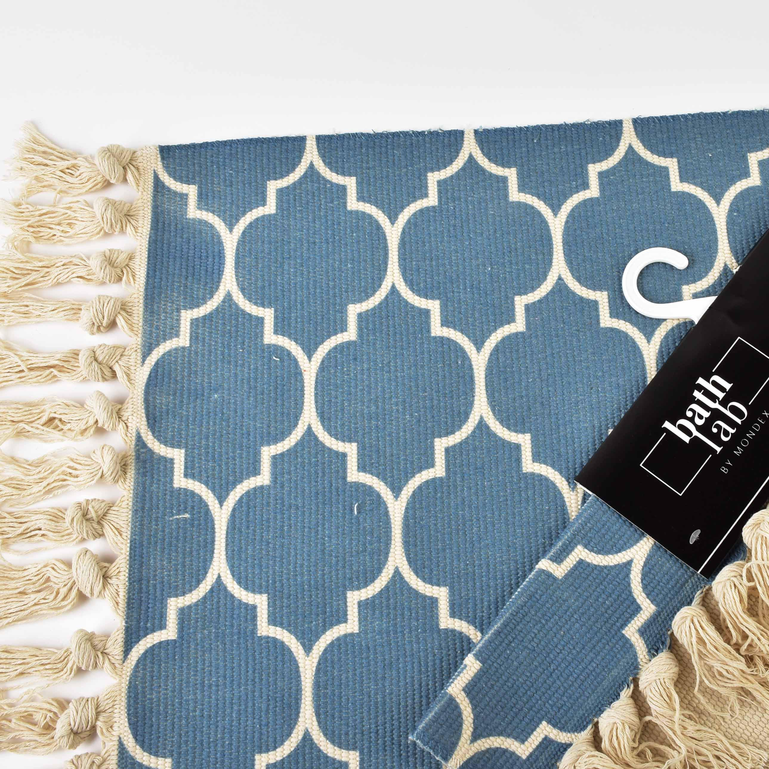 TEPPICH Boho Blau 90/60/1 cm Textilien - Blau, Textil (60/90cm) - Mondex