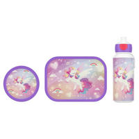 LUNCHSET Campus Unicorn Glow 3er Set - Lila/Multicolor, Kunststoff (2/2/2cm) - Mepal