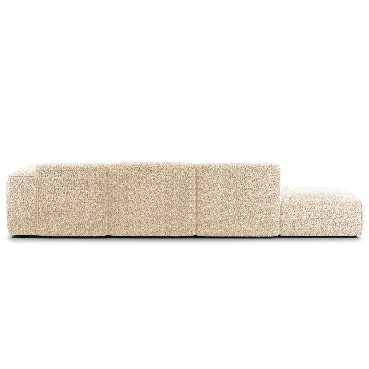 ECKSOFA mit Chaiselongue - Beige/Schwarz, Kunststoff/Textil (290/173cm) - home24