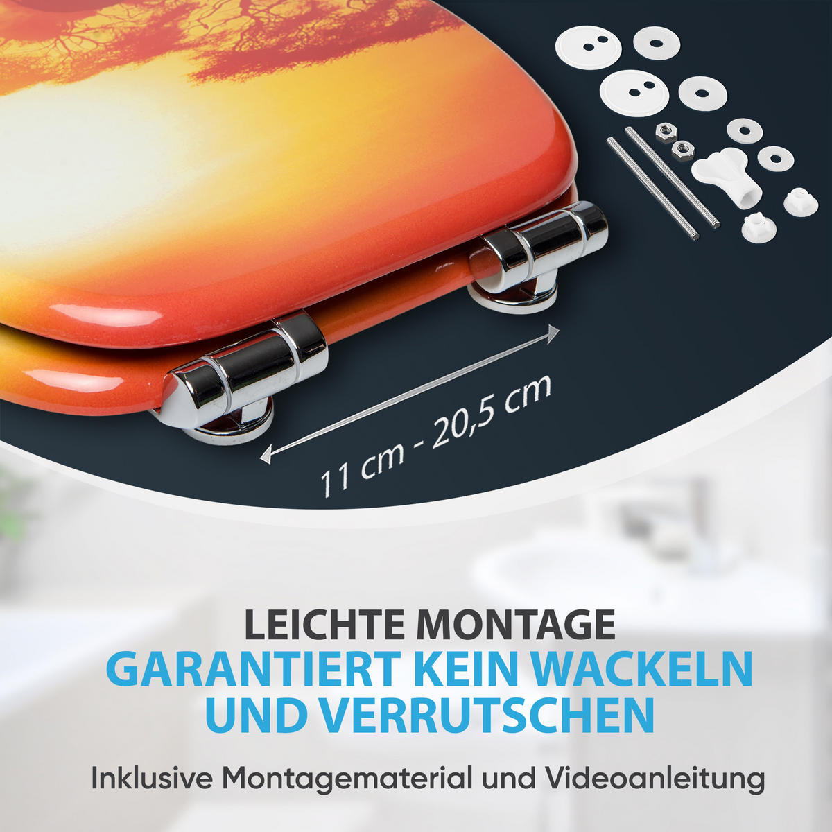 WC-SITZ mit Absenkautomatik Savanne - Orange, Holzwerkstoff (38/6/47cm) - Sanilo