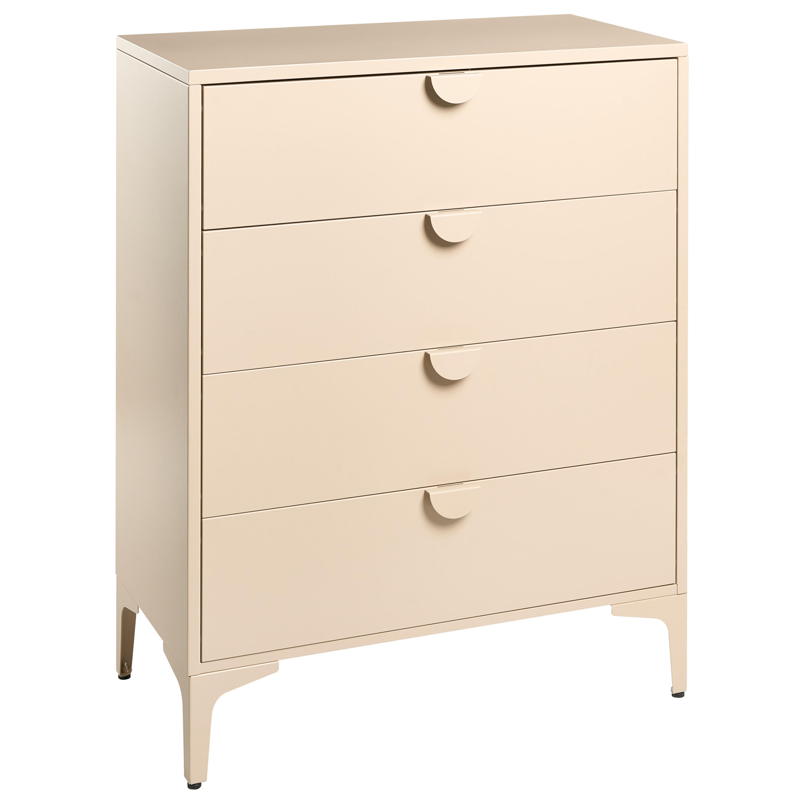 KOMODA s 4 zásuvkami Kov Béžová Ardura - béžová, kov (78/99/40cm) - Beliani