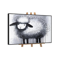 GEMÄLDE Lockige Fantasie Schattenfugenrahmen Schwarz 120x80 cm - Schwarz, Holz (120/80cm) - YS-art gallery