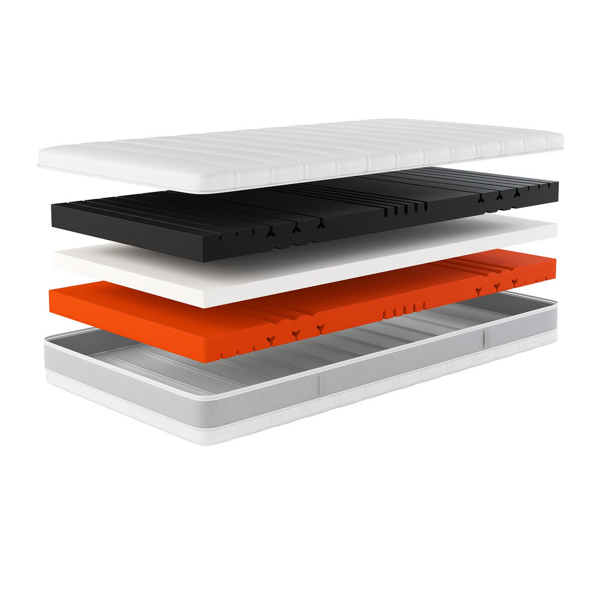 KALTSCHAUM-MATRATZE "Sleep Balance Pro", H2/H3, 100 x 200 cm, Höhe: ca. 24 cm - Weiß, Textil (100/200cm) - Hn8 Schlafsysteme