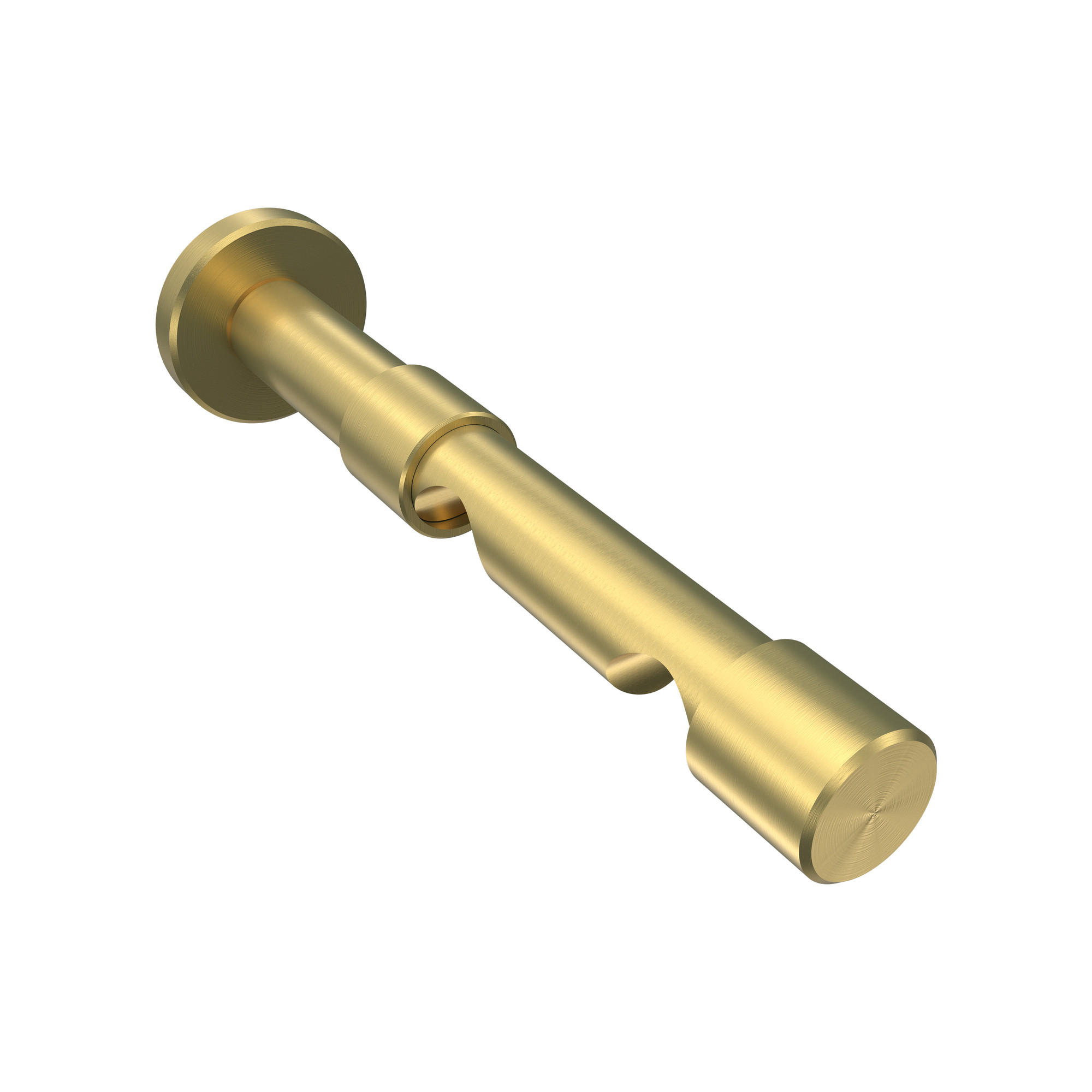 TRÄGER FÜR GARDINENSTANGEN 20 mm Ø, Prestige 2-läufig, Messing-Optik - Messingfarben, Metall (16.2/4/4cm) - INTERDECO