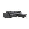 ECKSOFA modulbar - Stoff Anthrazitgrau - CORTOLINE - Anthrazit, Textil (304/199cm) - Vente-Unique