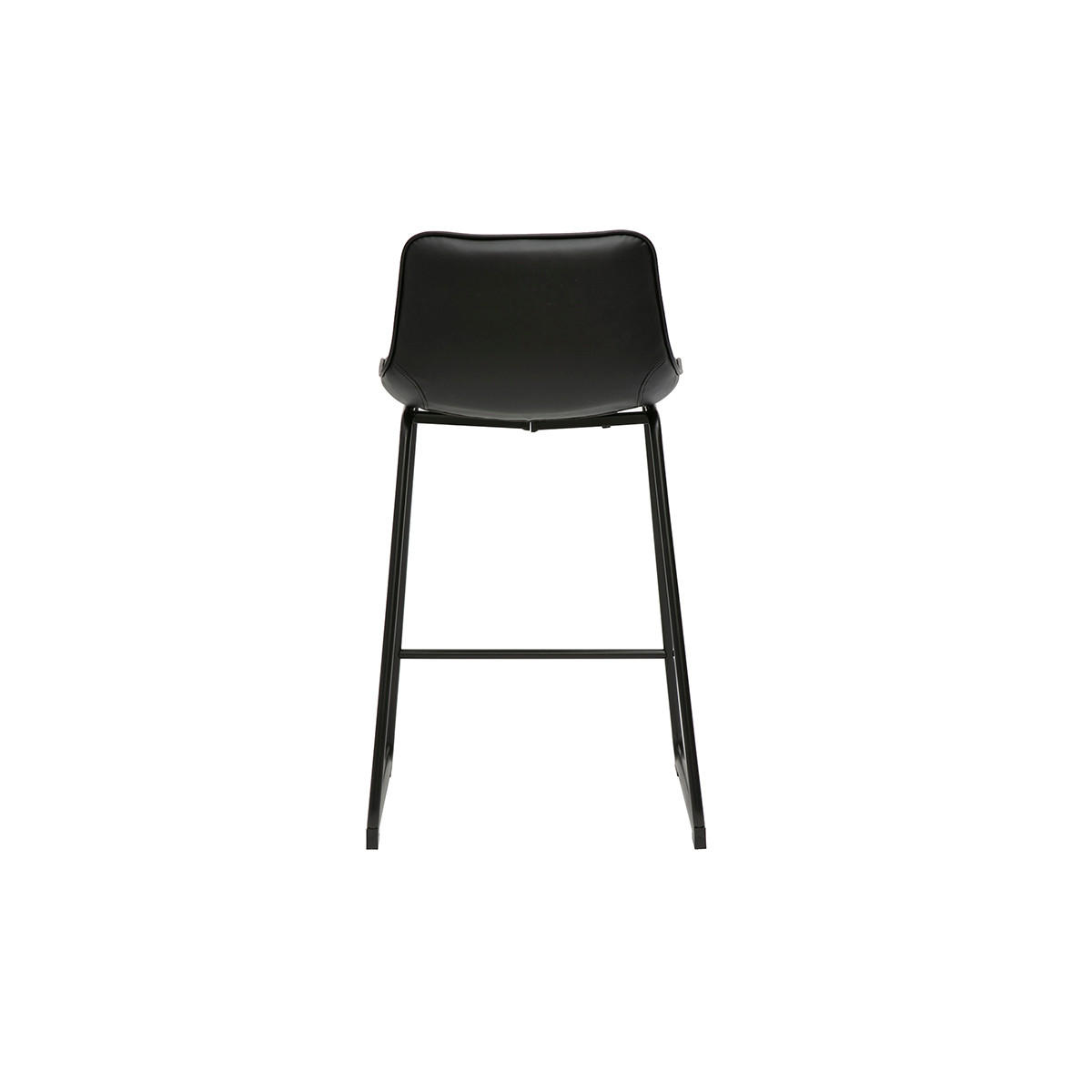 BARHOCKER Schwarz Metall H65 cm 2er-Set BOOST - Schwarz, Kunststoff (45/82.5/49.5cm) - Miliboo