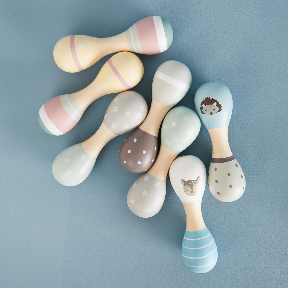 BABY-RASSEL Holz Star Dust 2er Set - Multicolor, Holz (5/15cm) - Bieco Spielwaren