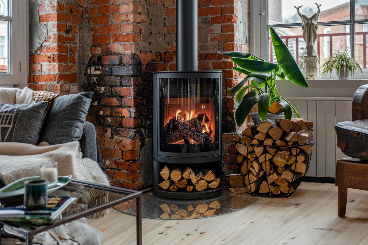 GLASPLATTE für Kamin 100x100 cm - Braun, Glas (100/100/0.4cm) - TULUP