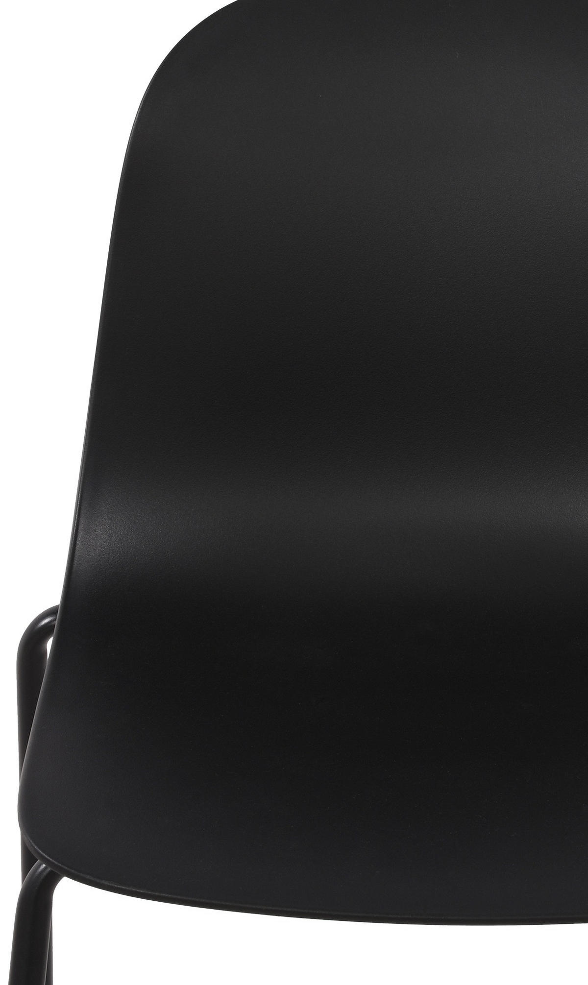 STAPELSTUHL Kunststoff schwarz - Schwarz, Kunststoff/Metall (51/85/53cm) - CLP