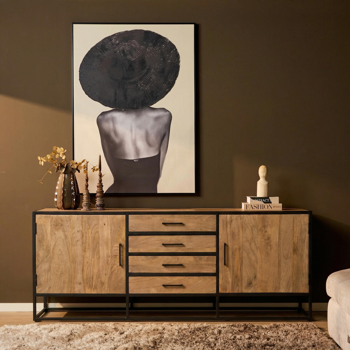 SIDEBOARD Dakota Braun 45/210/75 cm - Braun, Holz (210/75/45cm) - Starfurn