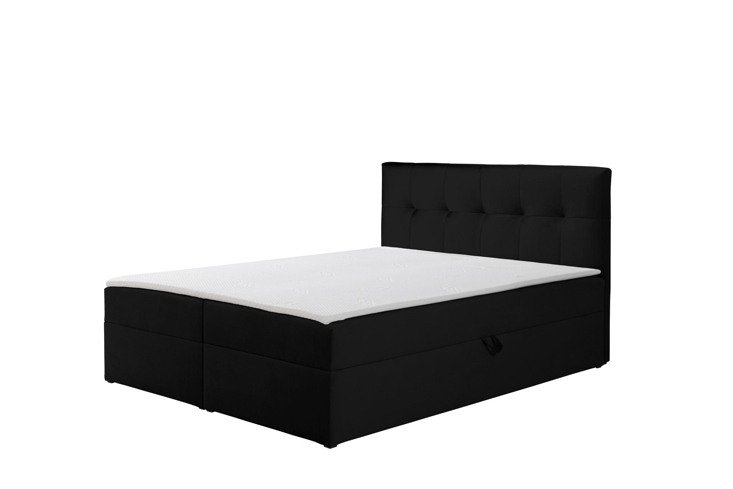 Ravio Boxbett Schwarz 180x200 cm