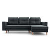 ECKSOFA Carl L - Dunkelgrau - Dunkelgrau, Holz (232/137cm) - Möblo