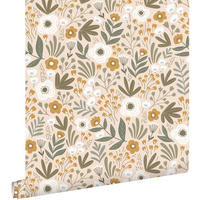 TAPETE Blumen 50 x 900 cm - Braun, Papier (50/900cm) - ESTAhome