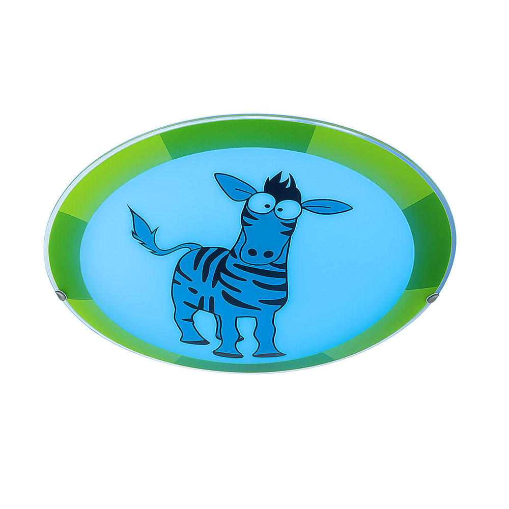 LED DECKENLEUCHTE Stahl Grün - Grün, Glas (25/25/8cm)