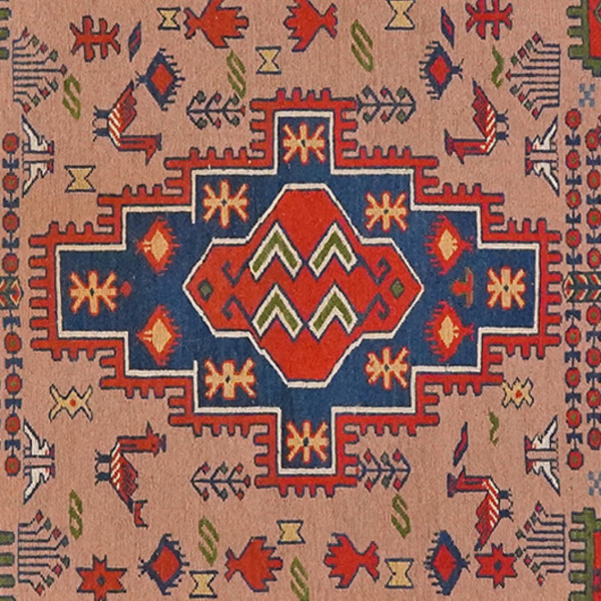 KELIM-TEPPICH handgewebt Sumak Shahsavan Beige 185/125 cm Schurwolle - Beige, Textil (125/185cm) - Looma