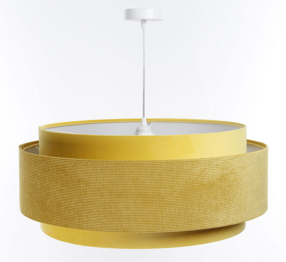 HÄNGELEUCHTE Weiß 60/25 cm - Gelb, Kunststoff (60/1/25cm) - ONZENO