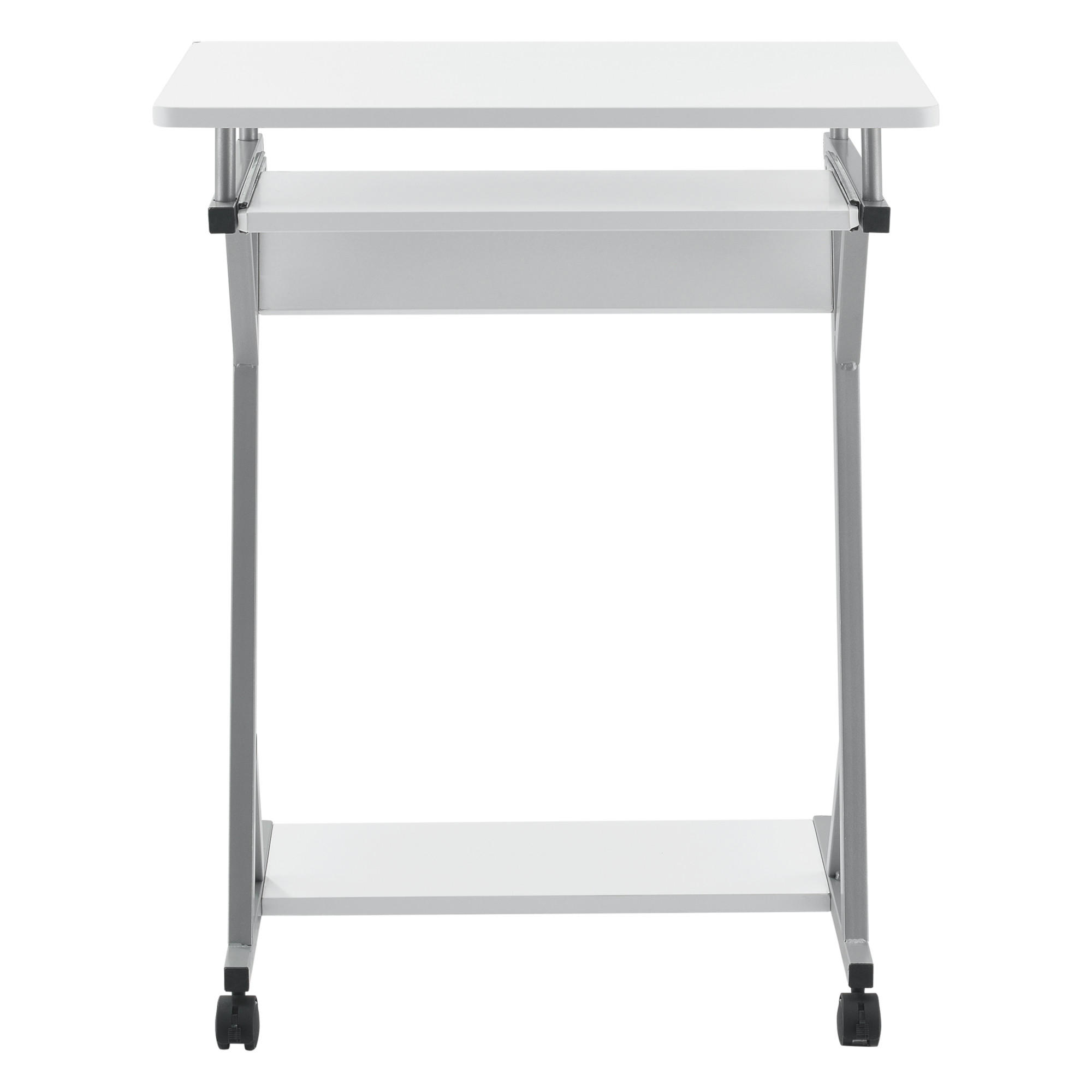 SCHREIBTISCH rollbar - Weiß, Holzwerkstoff/Metall (40/60/75cm) - [en.casa]