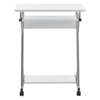 SCHREIBTISCH rollbar - Weiß, Holzwerkstoff/Metall (40/60/75cm) - [en.casa]