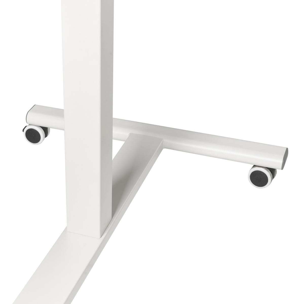 LAPTOPTISCH manuell höhenverstellbar 65/48 cm Hellbraun/Weiß Academia - Hellbraun/Braun, Holzwerkstoff/Metall (48/65/73cm) - Beliani