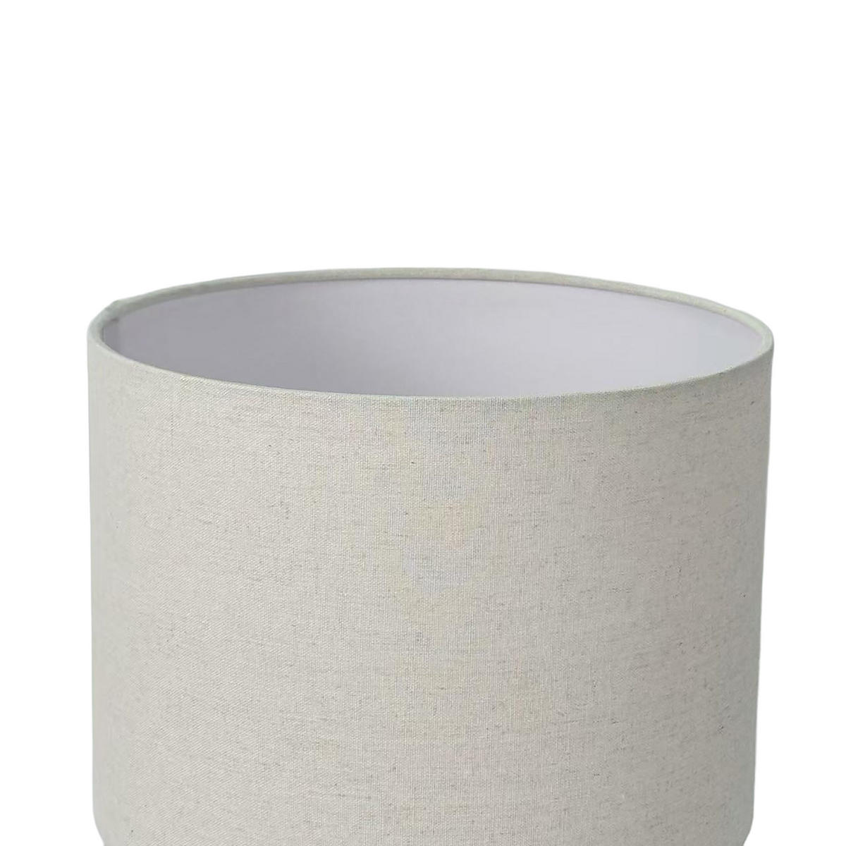 STOL. lampa - biela, kov/textil (30/30/42cm) - Relaxdays