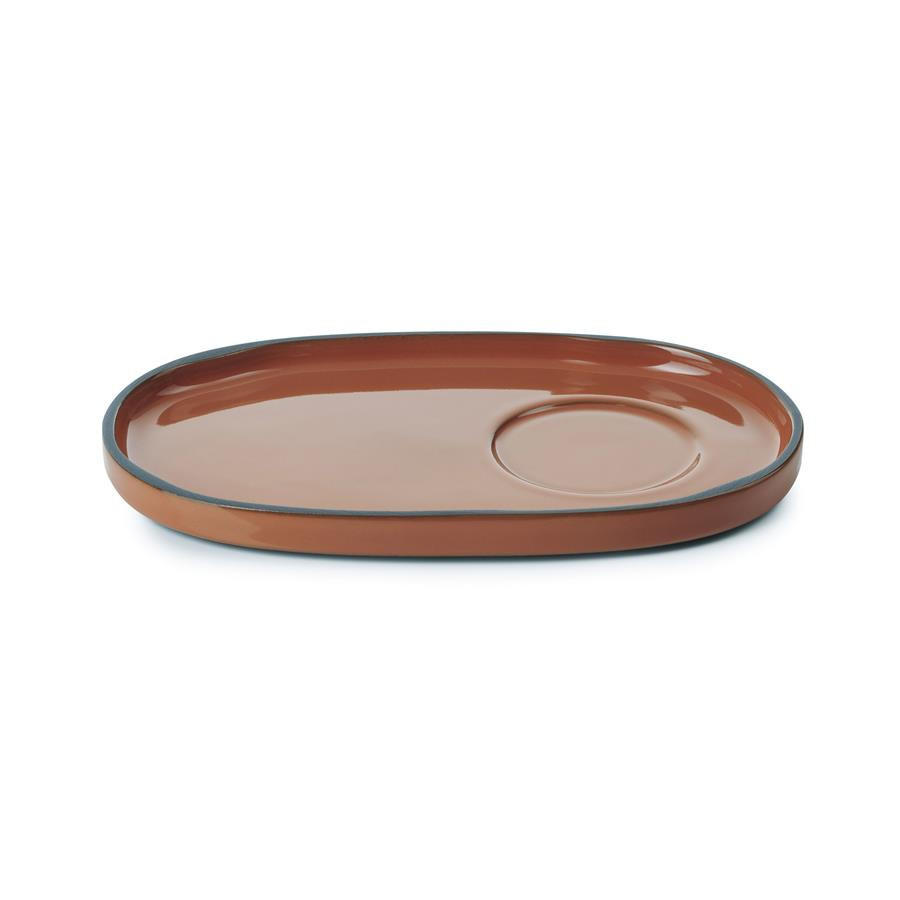 Revol Porcelaine France Untertasse Braun 11.1x1.5x18 cm