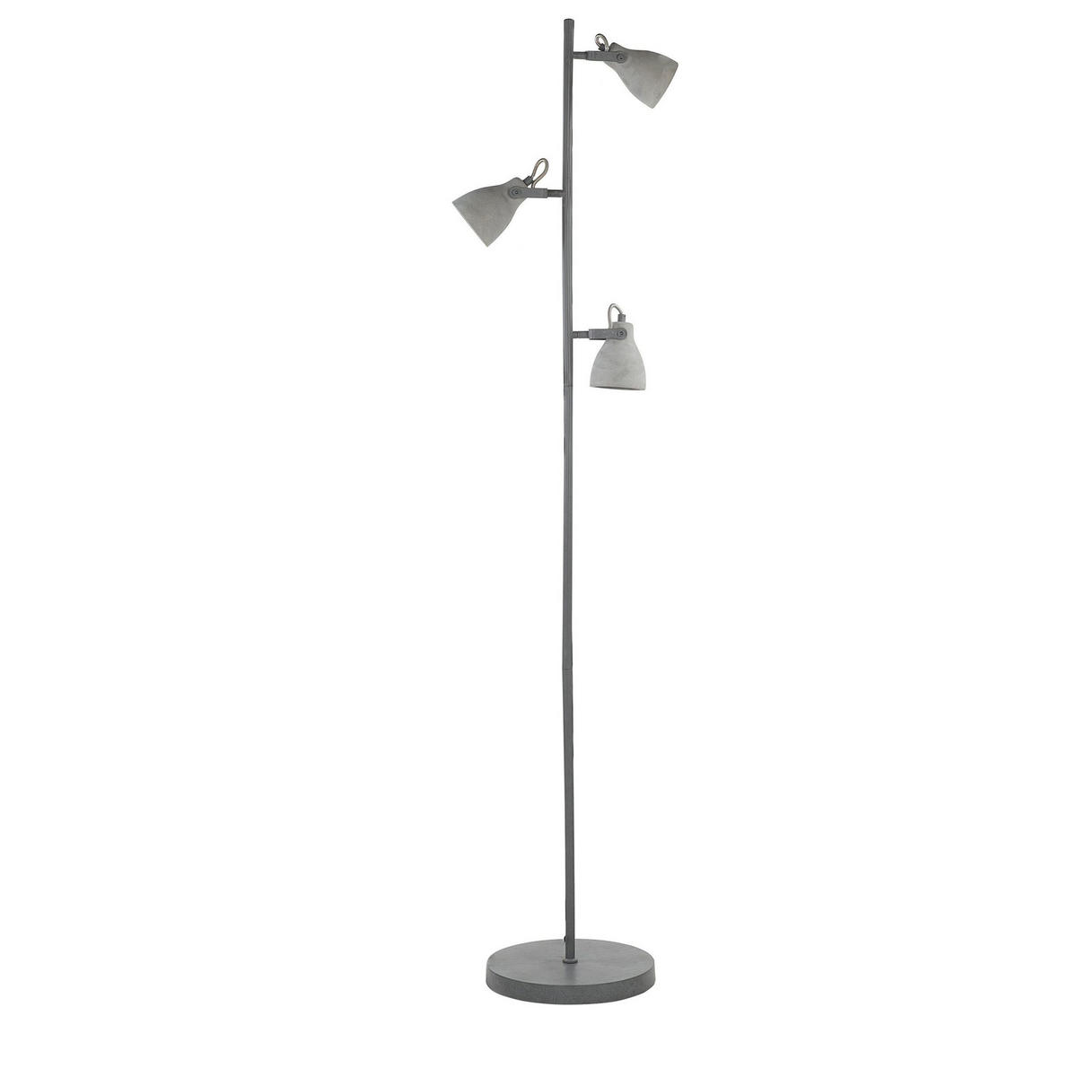 STEHLAMPE Mistago 28/28/163 cm - Grau, Metall (28/28/163cm) - Beliani