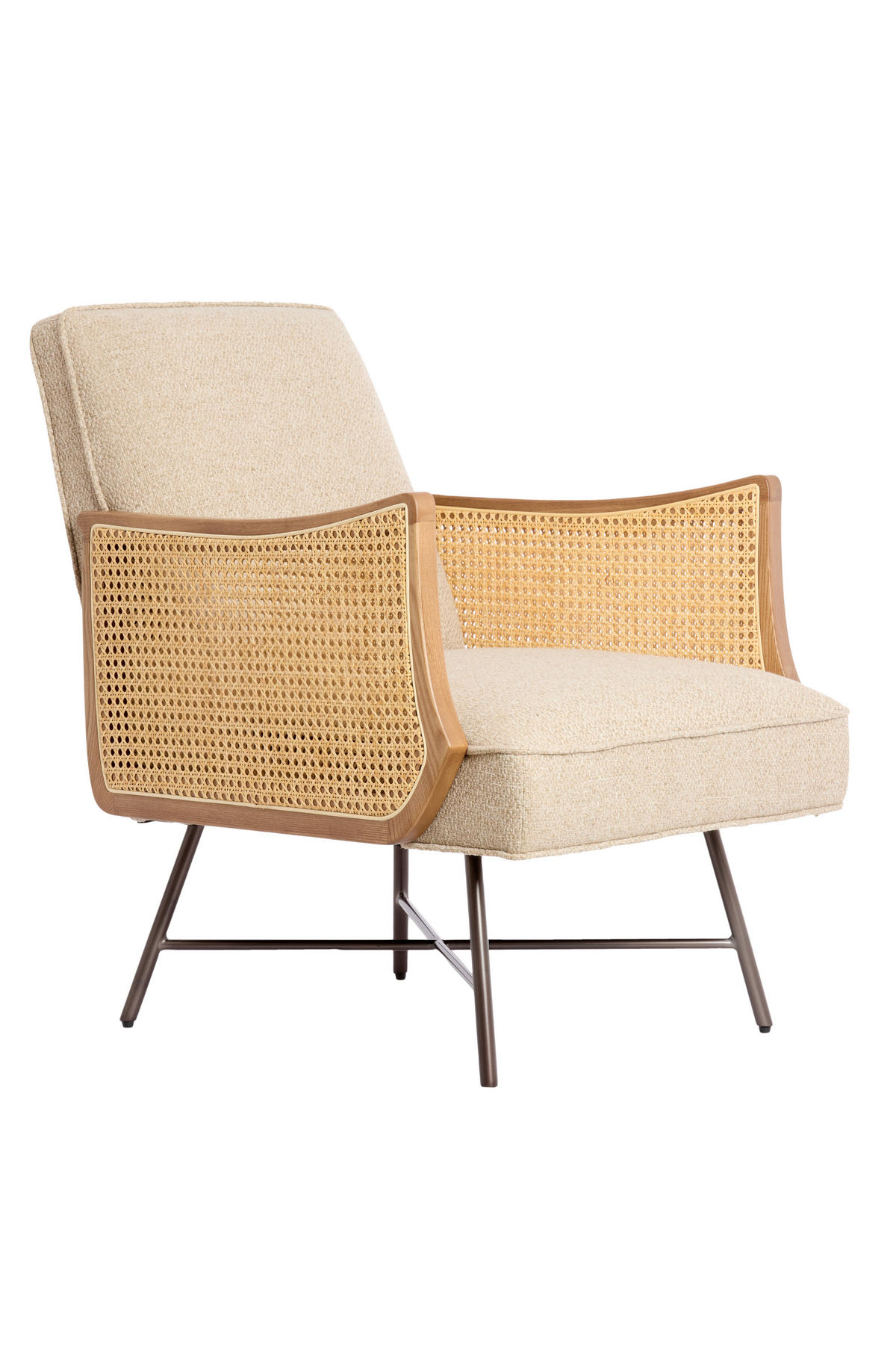 SESSEL Fiora Braun 81/60/80 cm - Braun, Metall (60/80/81cm) - Light & Living