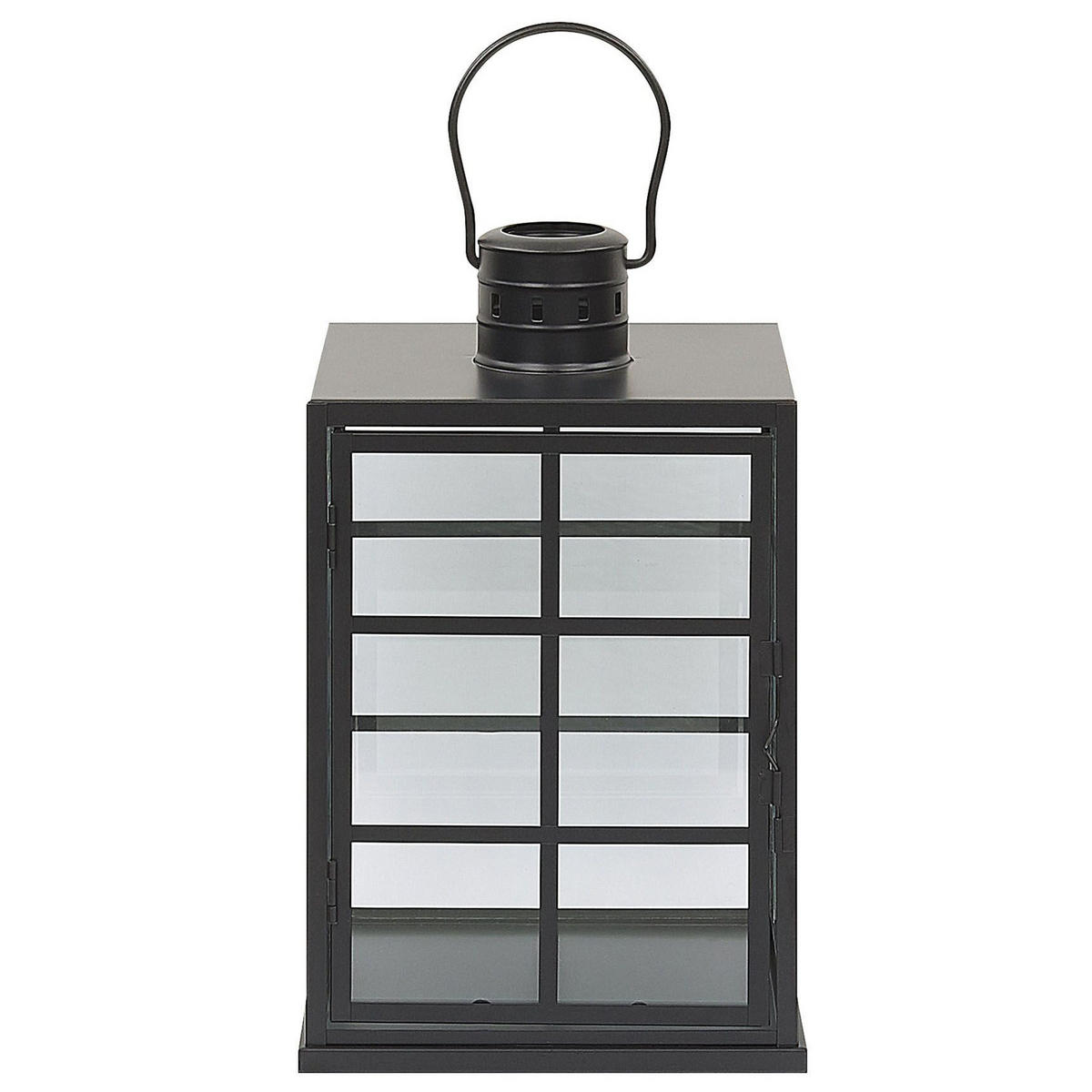 LATERNE Metall 33 cm Schwarz Bintan - Schwarz, Metall (20/33/20cm) - Beliani