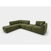 ECKSOFA Cordoba Modulares Links Grün - Grün, Textil (352/244cm) - KS Home Concept