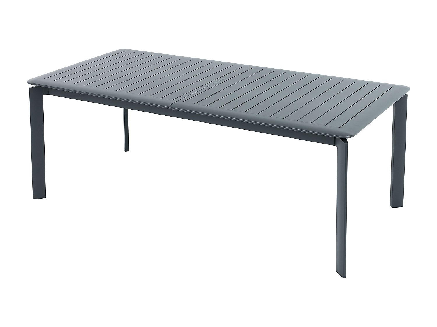 GARTENTISCH - 8 , 10 -Sitzer - Aluminium - anthrazitgrau - VELYRA - Anthrazit, Metall (100/286.5/75cm) - Vente-Unique