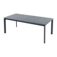 GARTENTISCH - 8 , 10 -Sitzer - Aluminium - anthrazitgrau - VELYRA - Anthrazit, Metall (100/286.5/75cm) - Vente-Unique