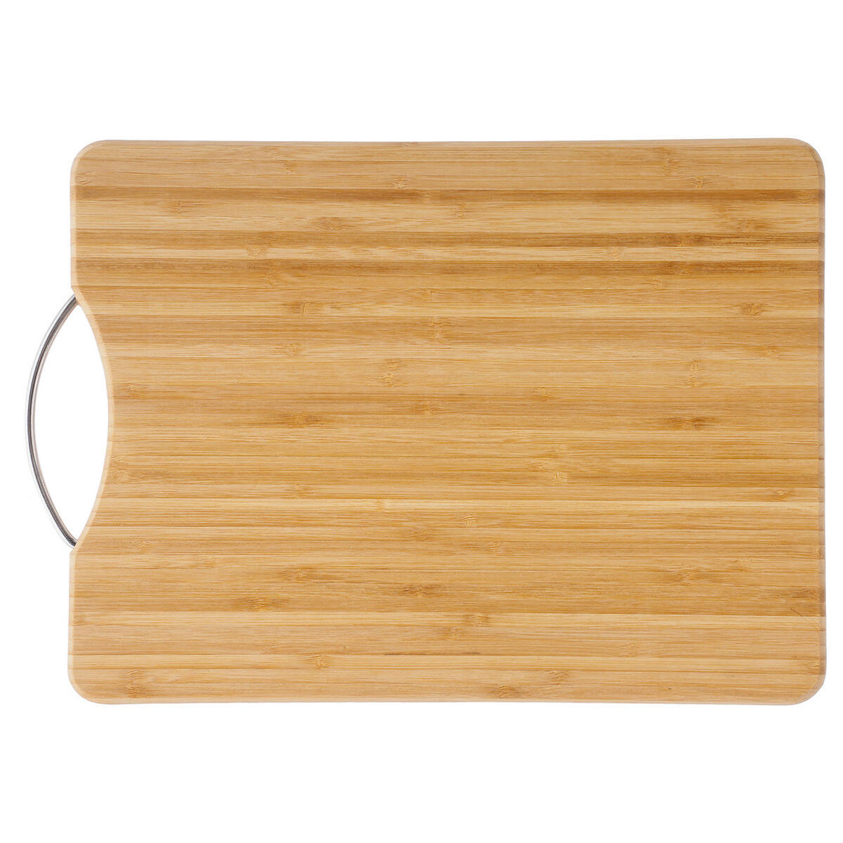 SCHNEIDEBRETT mit Tragegriff, Bambus, Metall, Braun, 42 x 30 cm - Braun, Holz (30/42cm) - 5five Simply Smart