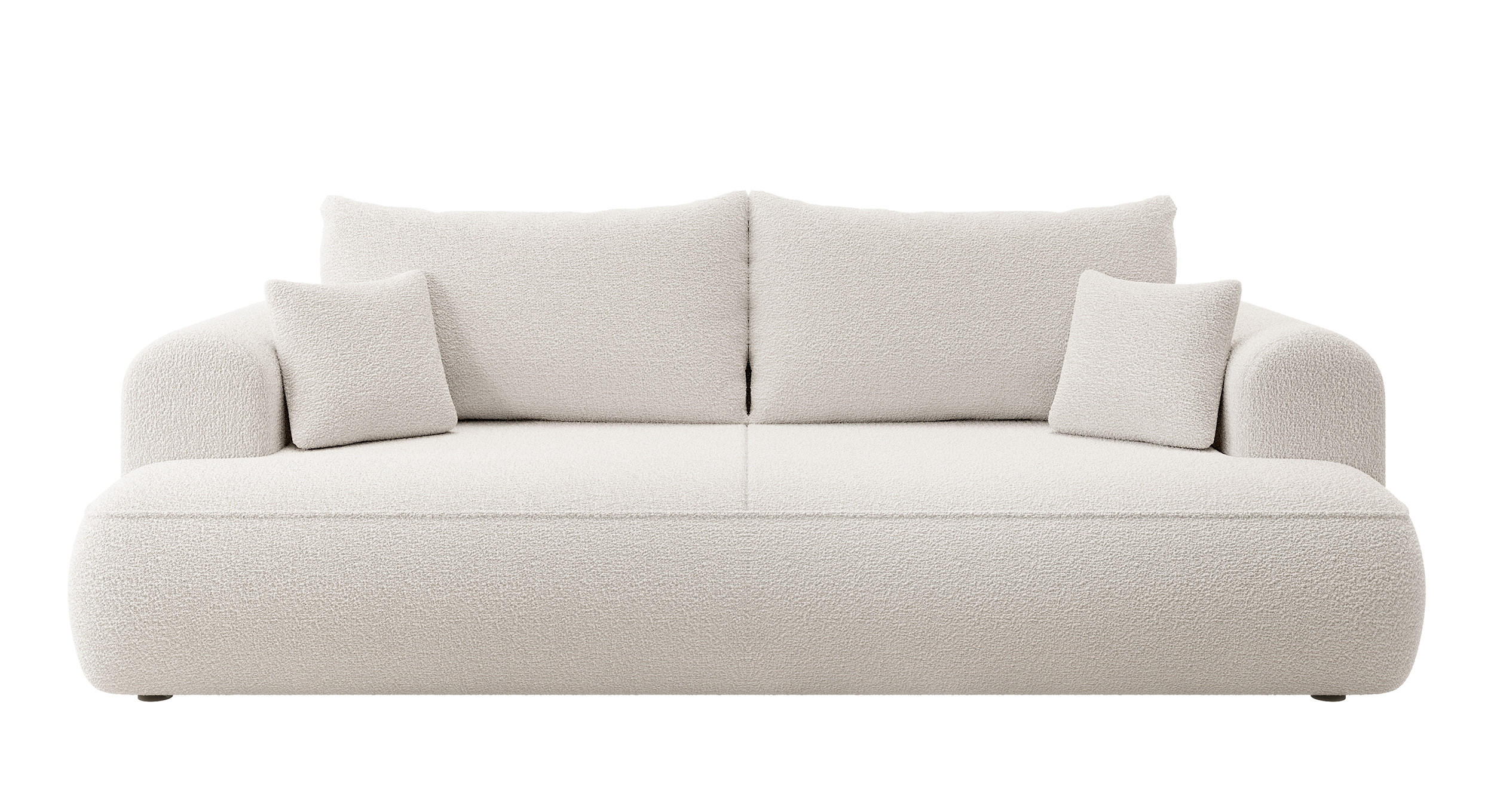 SCHLAFSOFA Ovo Cremeweiß Boucle - Creme, Textil (250/92/110cm) - Selsey