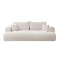 SCHLAFSOFA Ovo Cremeweiß Boucle - Creme, Textil (250/92/110cm) - Selsey
