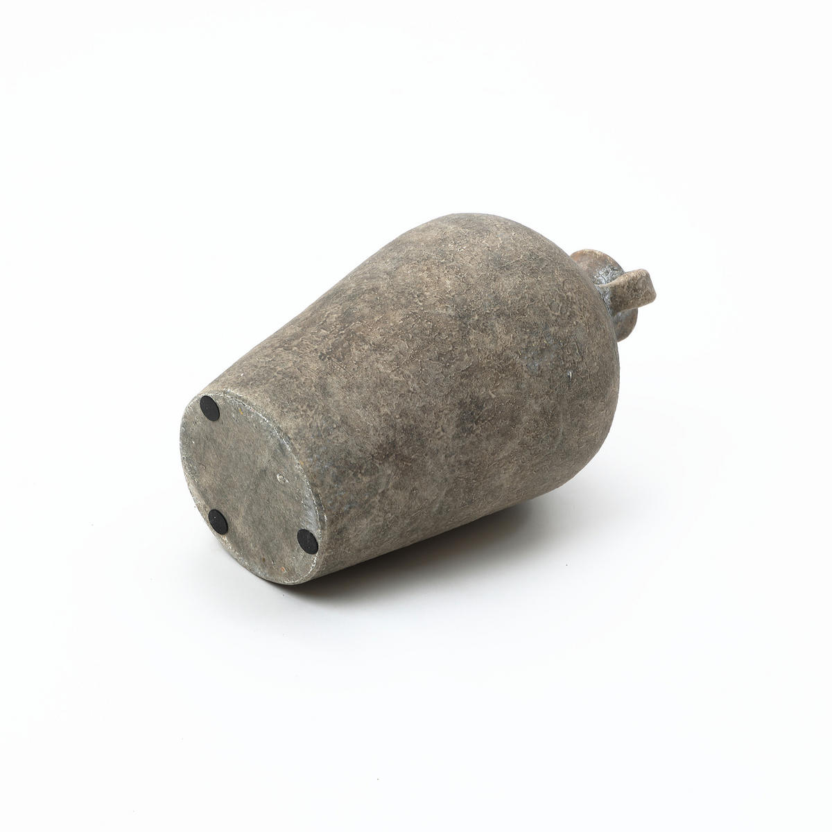 TERRAKOTTA-VASE mit Doppelhenkeln 18/30cm, Grau - Grau, Keramik (30cm) - Hometopia