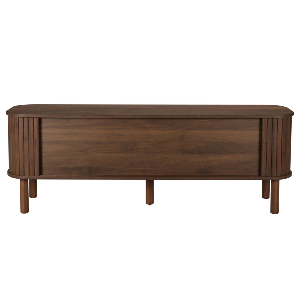 TV-SCHRANK, dunkles Holzeffekt - Braun, Holz (40/55/150cm) - Oviala