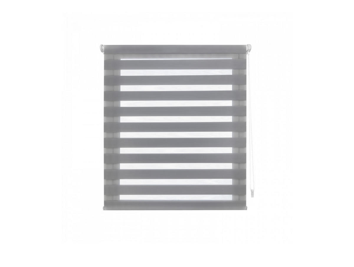 ROLLO Polyester Transluzent Grau 52x180 - Grau, Textil (52/180/1cm) - Purline