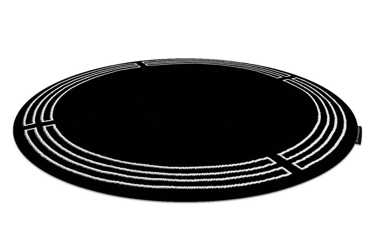 TEPPICH Hampton 140 cm - Schwarz, Textil (140/140cm) - rugsX