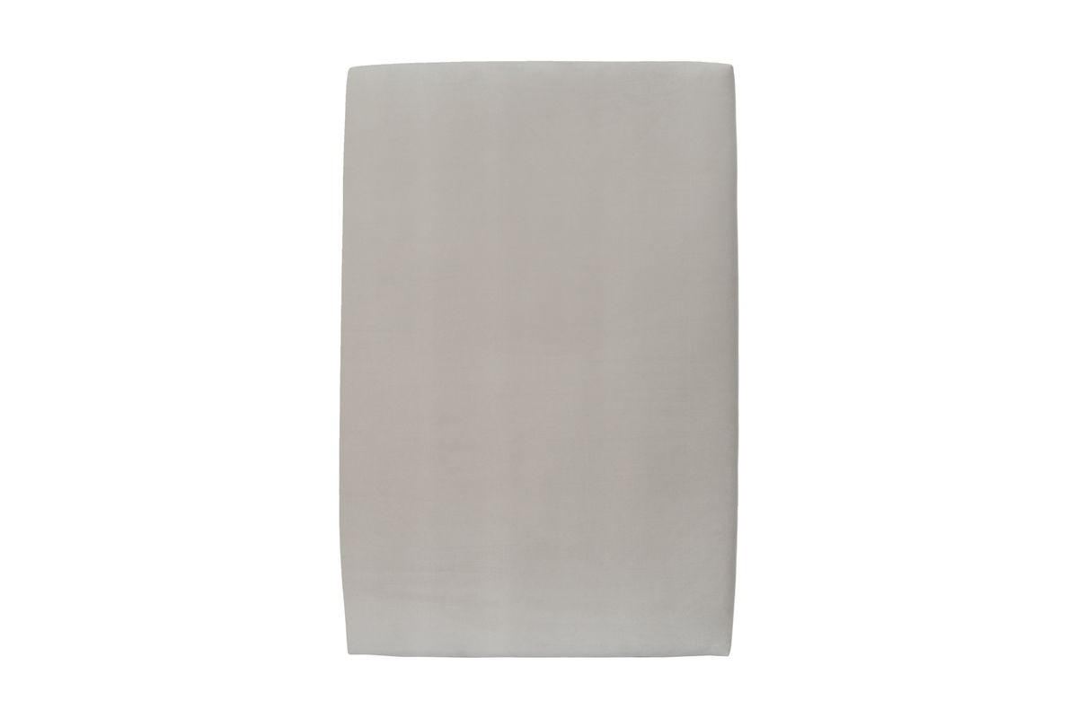KOPFTEIL gepolstertes – hellgrauer Samtstoff - 90 cm - Beige/Hellgrau, Karton/Holz (90/120/10cm) - Sommeil de Plomb