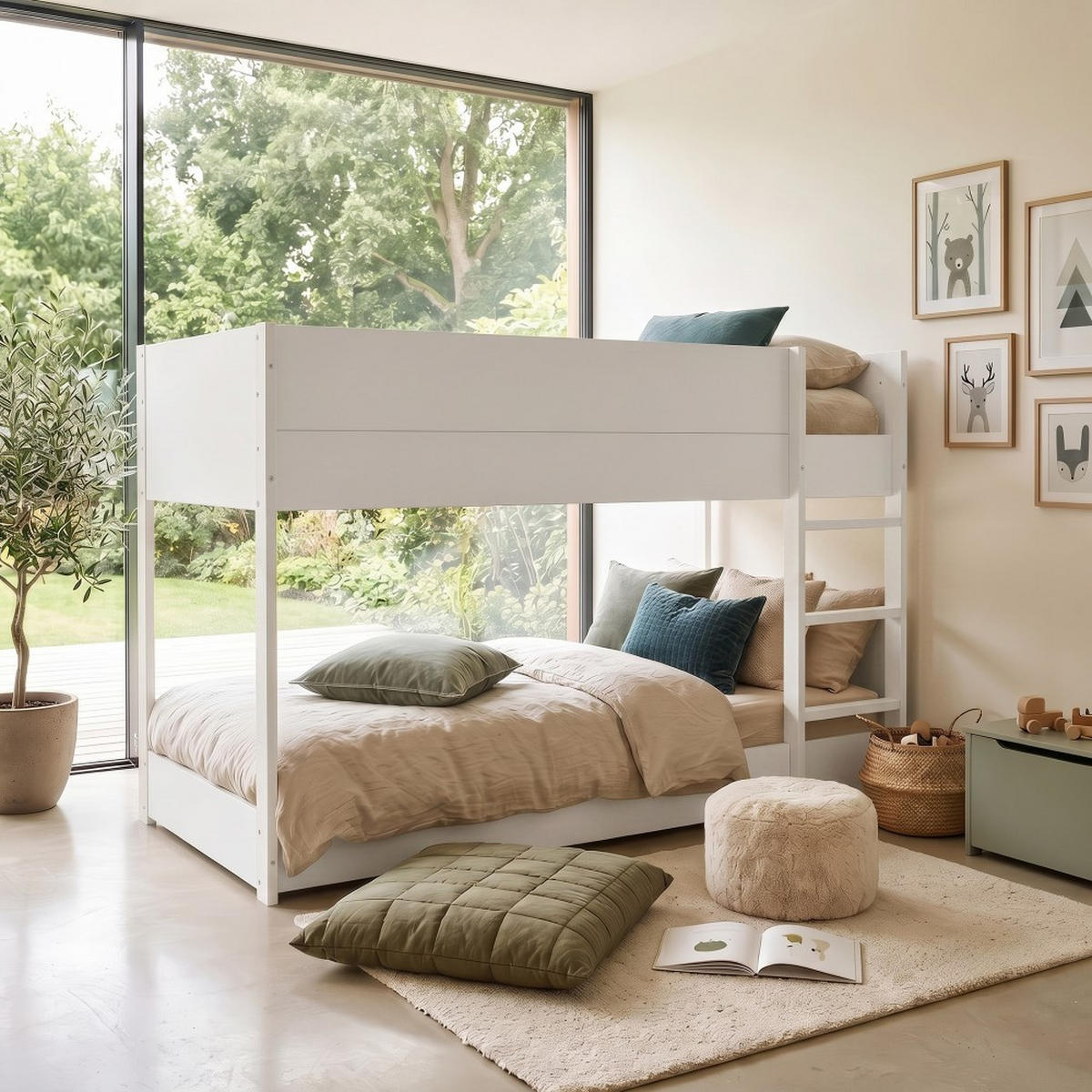 ETAGENBETT BOB / 90x190cm - Weiß - Weiß, Holz (90/190cm) - Weber Industries