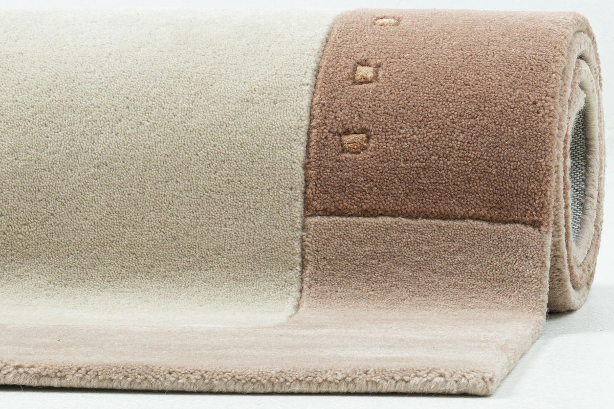 HANDTUFTTEPPICH Royal Ganges 200x200 cm - Beige, Textil (200/200cm) - THEKO
