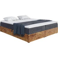 BOXSPRINGBETT LOFTY BOX - Dunkelgrau, Holzwerkstoff (120/220cm) - Meblini