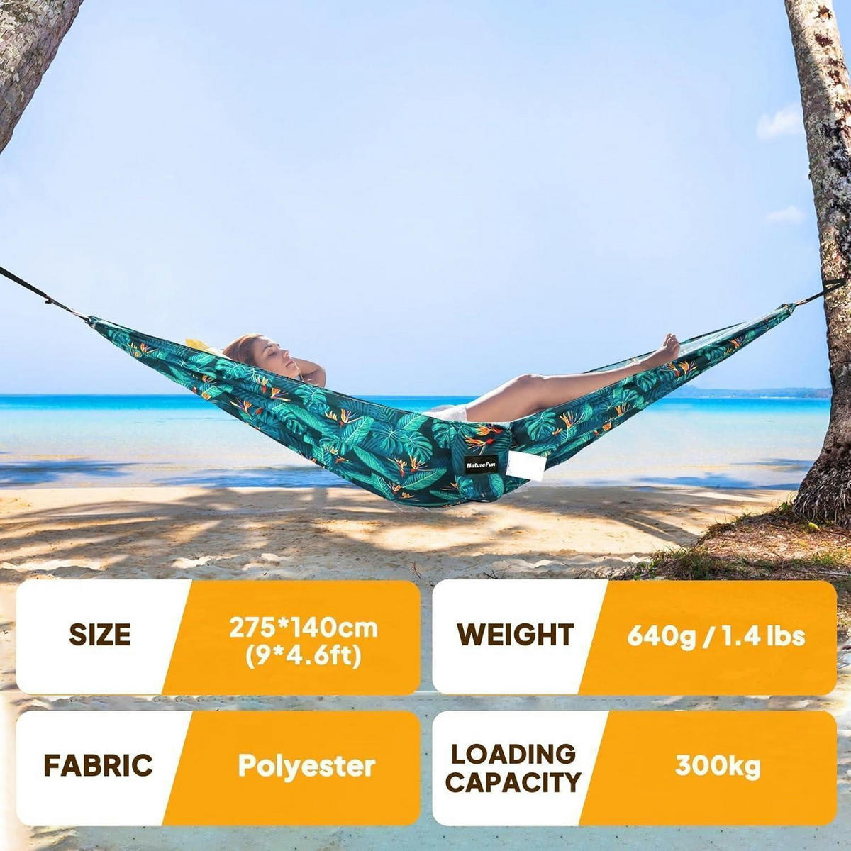 HÄNGEMATTE 275 x 140 cm mit Zubehör - Multicolor, Textil (140/2.5/275cm)