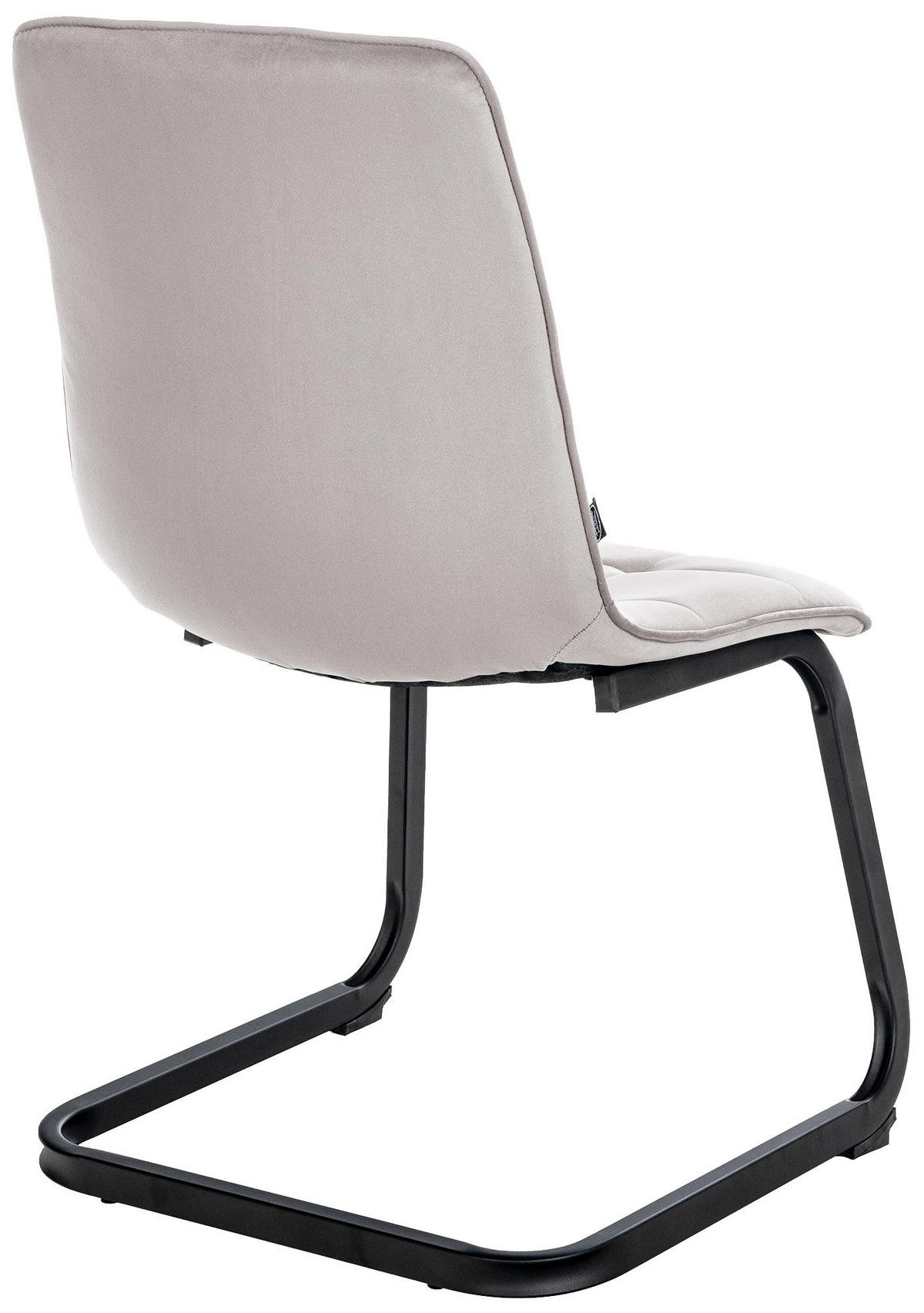 SCHWINGSTUHL Metall grau - Schwarz/Grau, Textil/Metall (47/87/58cm) - CLP