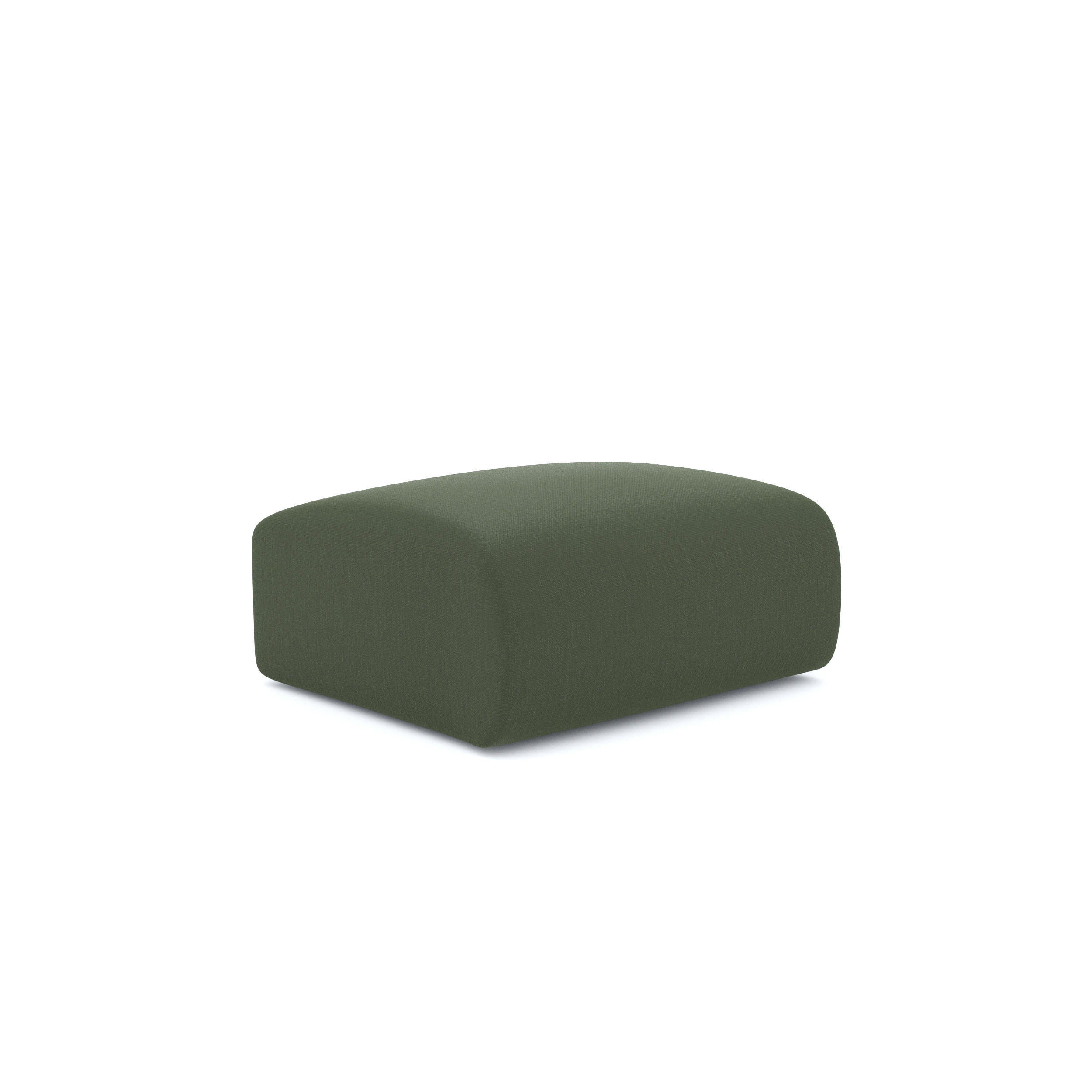 HOCKER Rastergewebe Olivgrün 75cm - Olivgrün, Textil (75/45/75cm) - Sia Home