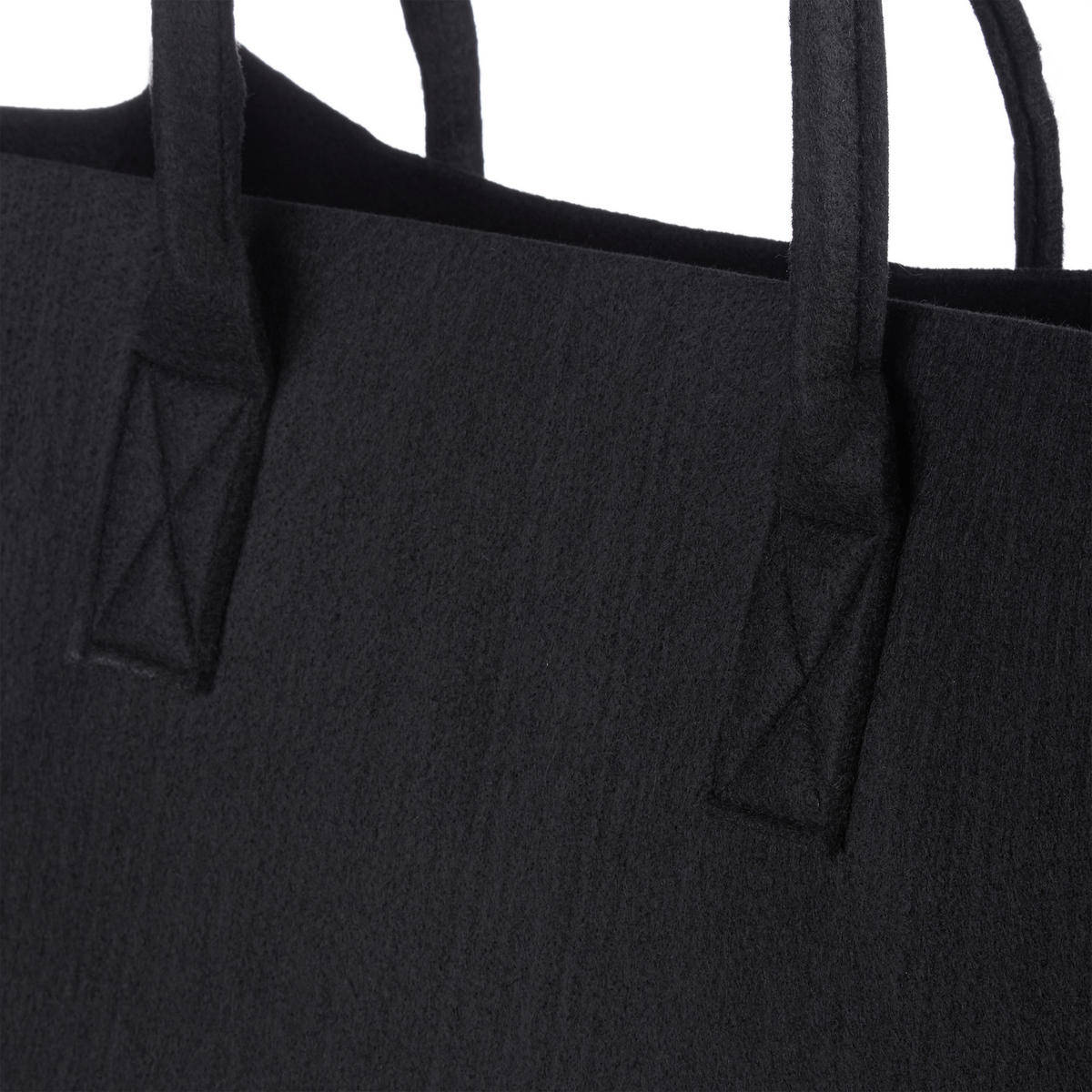 KAMINHOLZTASCHE - Schwarz, Textil (25/25/50cm) - Relaxdays
